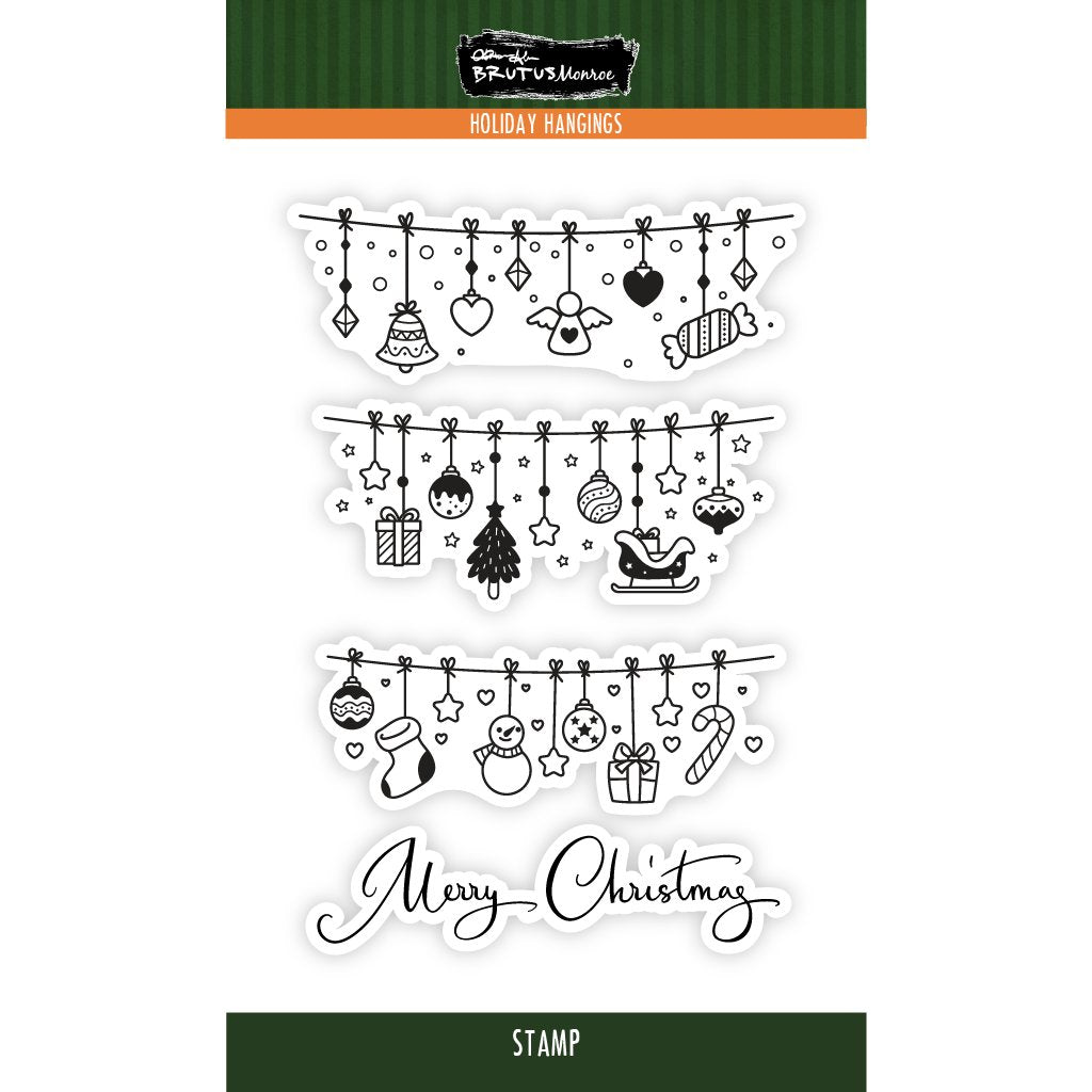 Brutus Monroe Holiday Hangings Clear Stamp Set bru8094