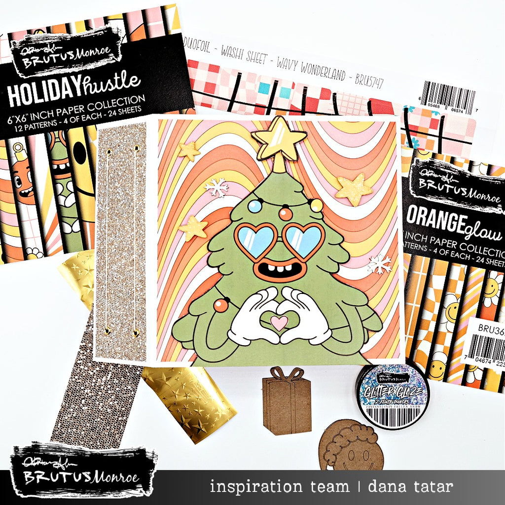 Brutus Monroe Holiday Hustle 6x6 Paper Pad bru2184-2 tree