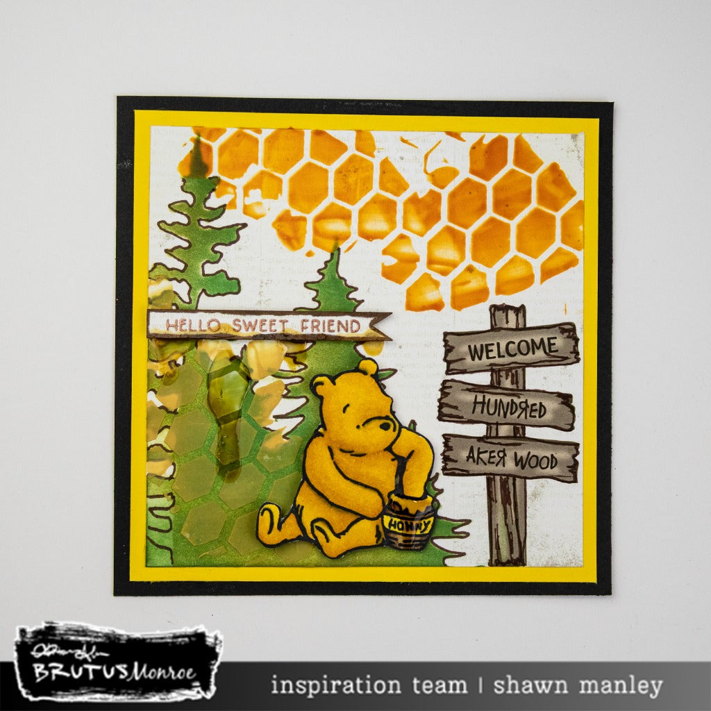 Brutus Monroe Hunny Acres 6x6 Paper Pad bru4144 pooh