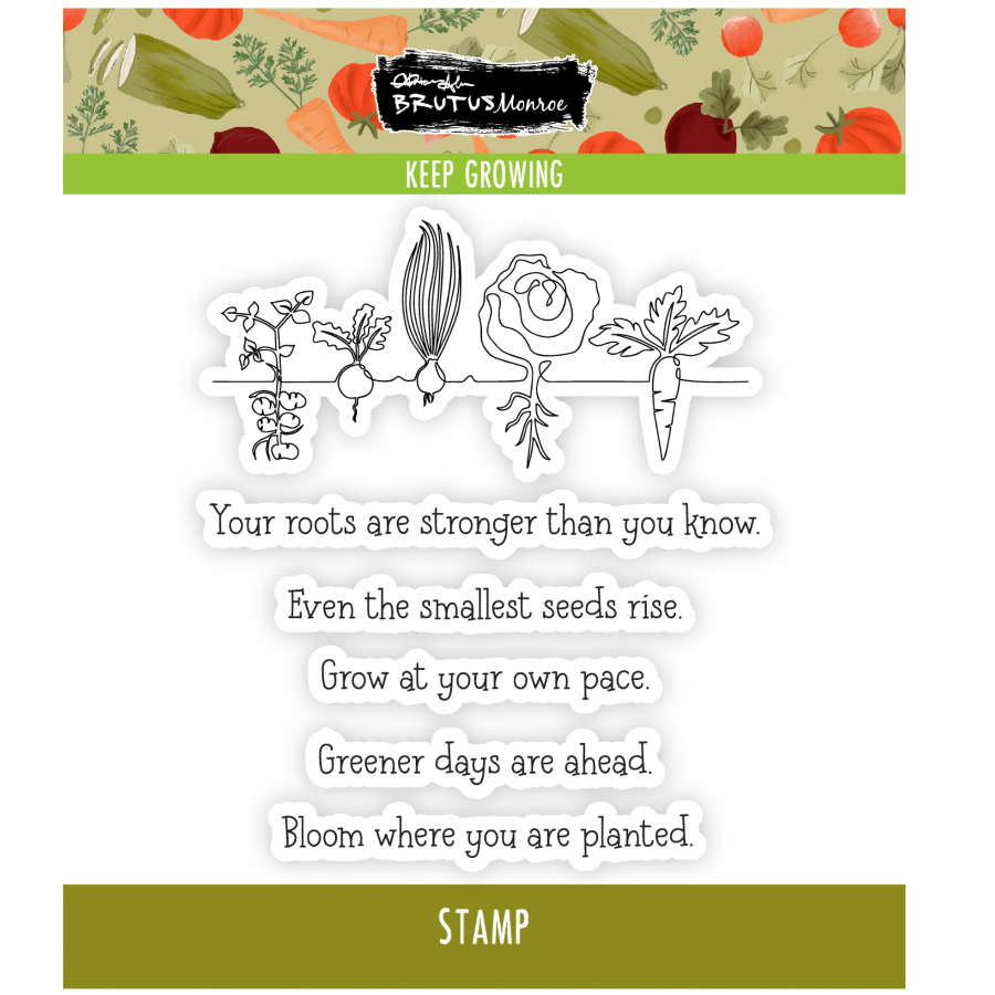 Brutus Monroe Keep Growing Clear Stamps bru4919