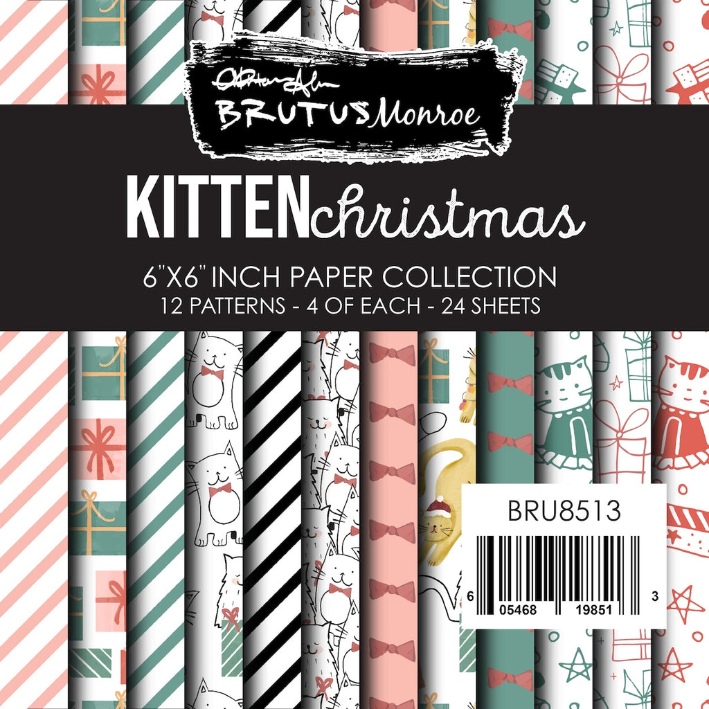 Brutus Monroe Kitten Christmas 6x6 Paper Pad bru8513
