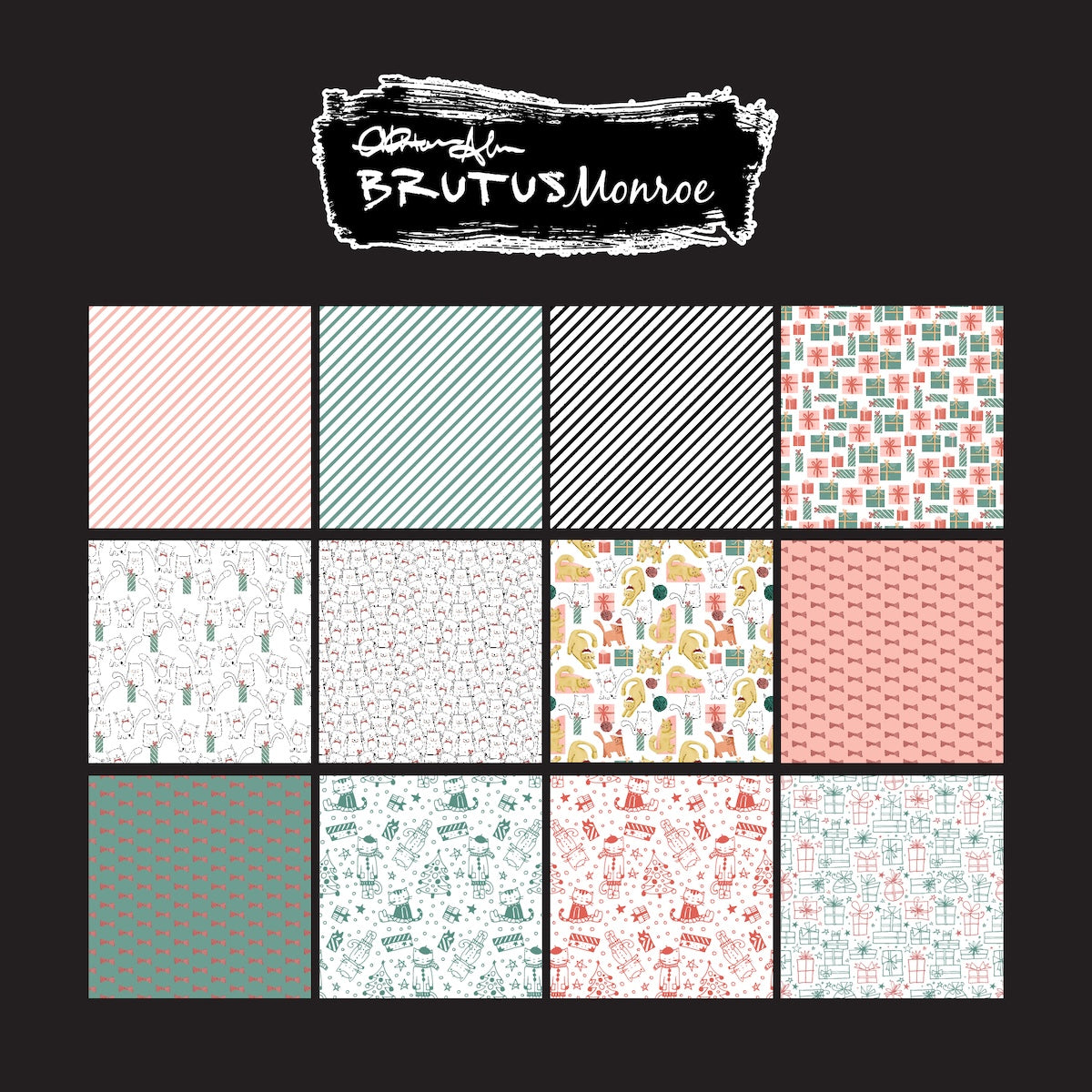 Brutus Monroe Kitten Christmas 6x6 Paper Pad bru8513 pages