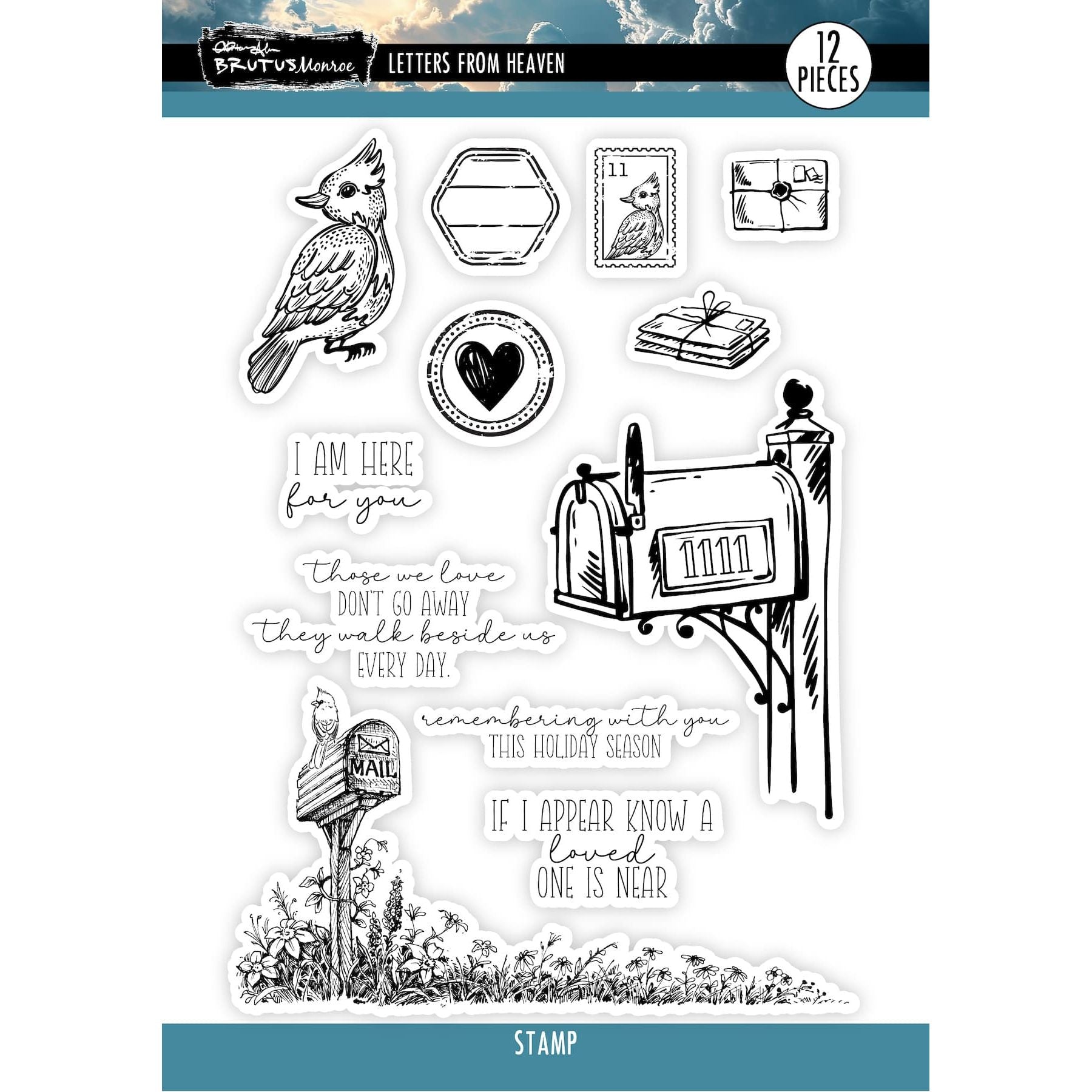 Brutus Monroe Letters From Heaven Clear Stamps bru4350