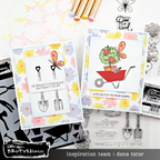 Brutus Monroe Life in the Garden Clear Stamps bru8096 orange butterflies