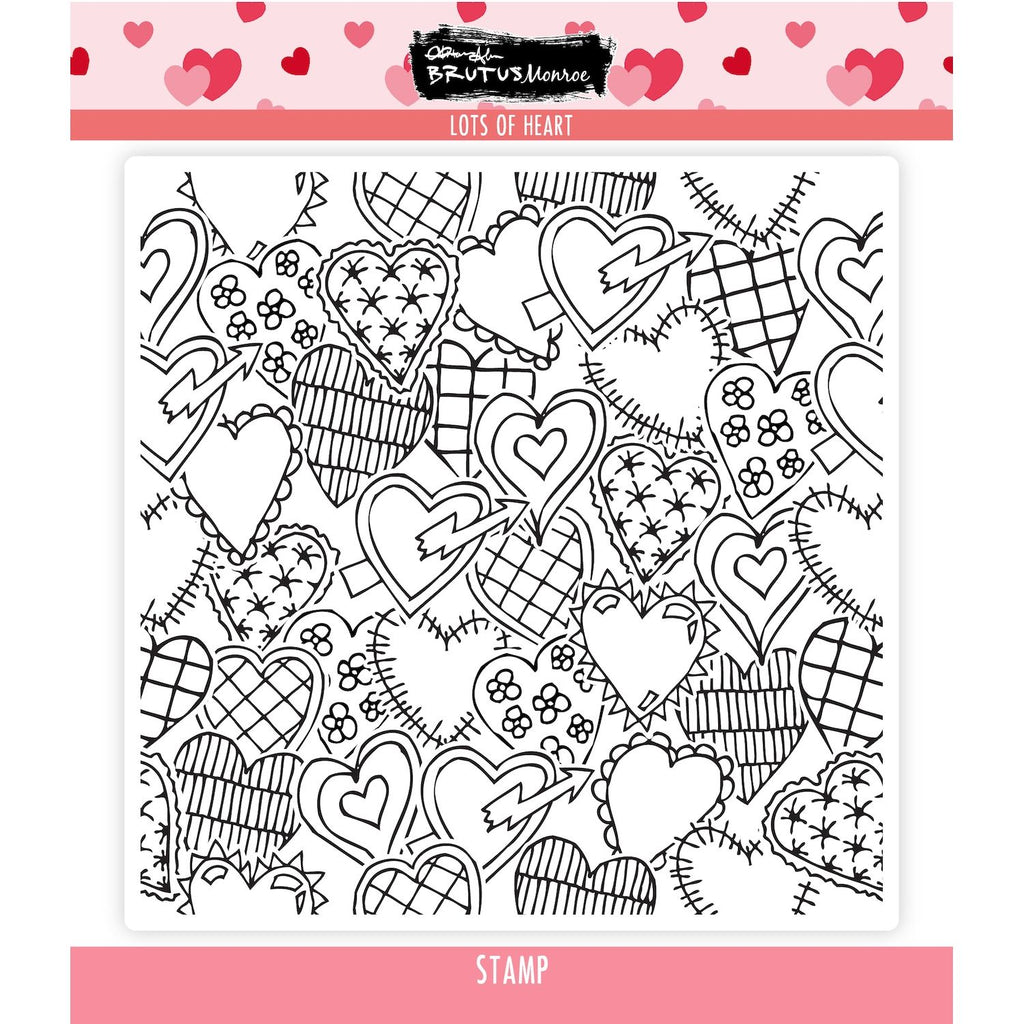 Brutus Monroe Lots of Heart Clear Stamp Set bru2773