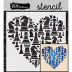 Brutus Monroe Love Chess Mixed Media Stencil bru7452-2