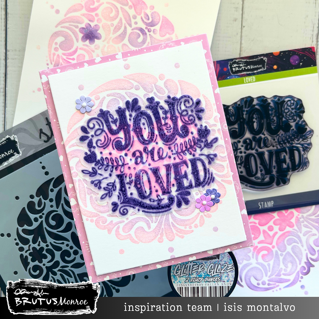 Brutus Monroe Loved Clear Stamp Set bru0323 you are loved