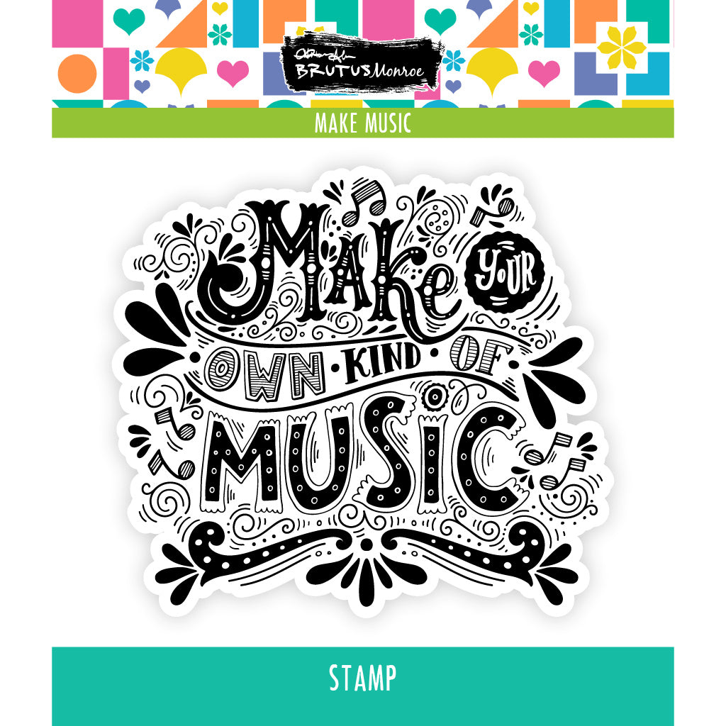 Brutus Monroe Make Music Clear Stamp Set bru4536-2