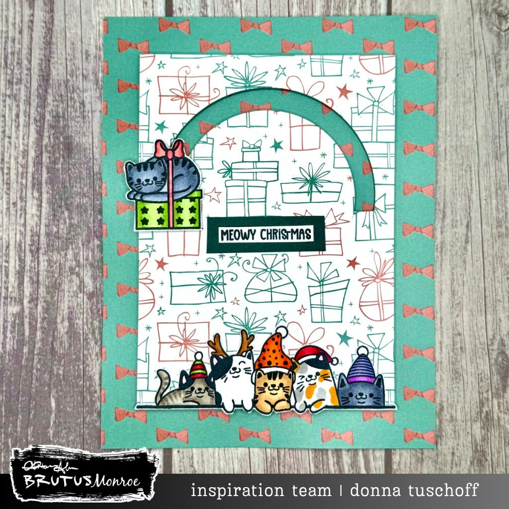 Brutus Monroe Meowy Christmas Clear Stamps bru4640 christmas