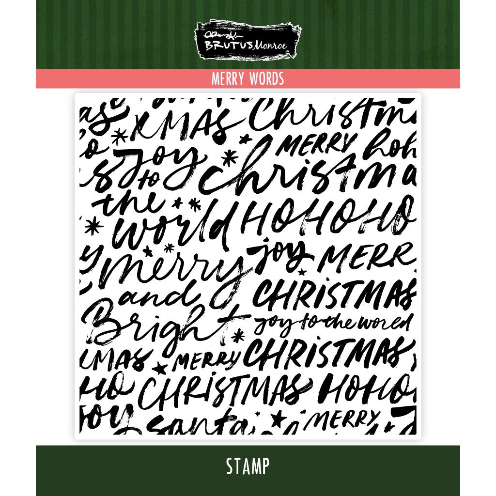 Brutus Monroe Merry Words Clear Stamp bru9240