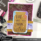 Brutus Monroe Moon and Stars Clear Stamp bru0714 jar