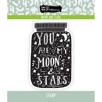 Brutus Monroe Moon and Stars Clear Stamp bru0714 moon