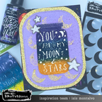 Brutus Monroe Moon and Stars Clear Stamp bru0714 moon