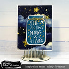 Brutus Monroe Moon and Stars Clear Stamp bru0714 stars