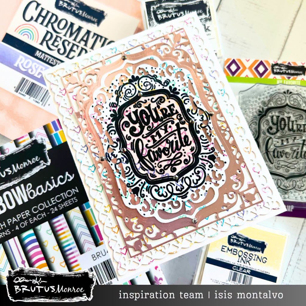 Brutus Monroe My Favorite Clear Stamp bru8129 hearts