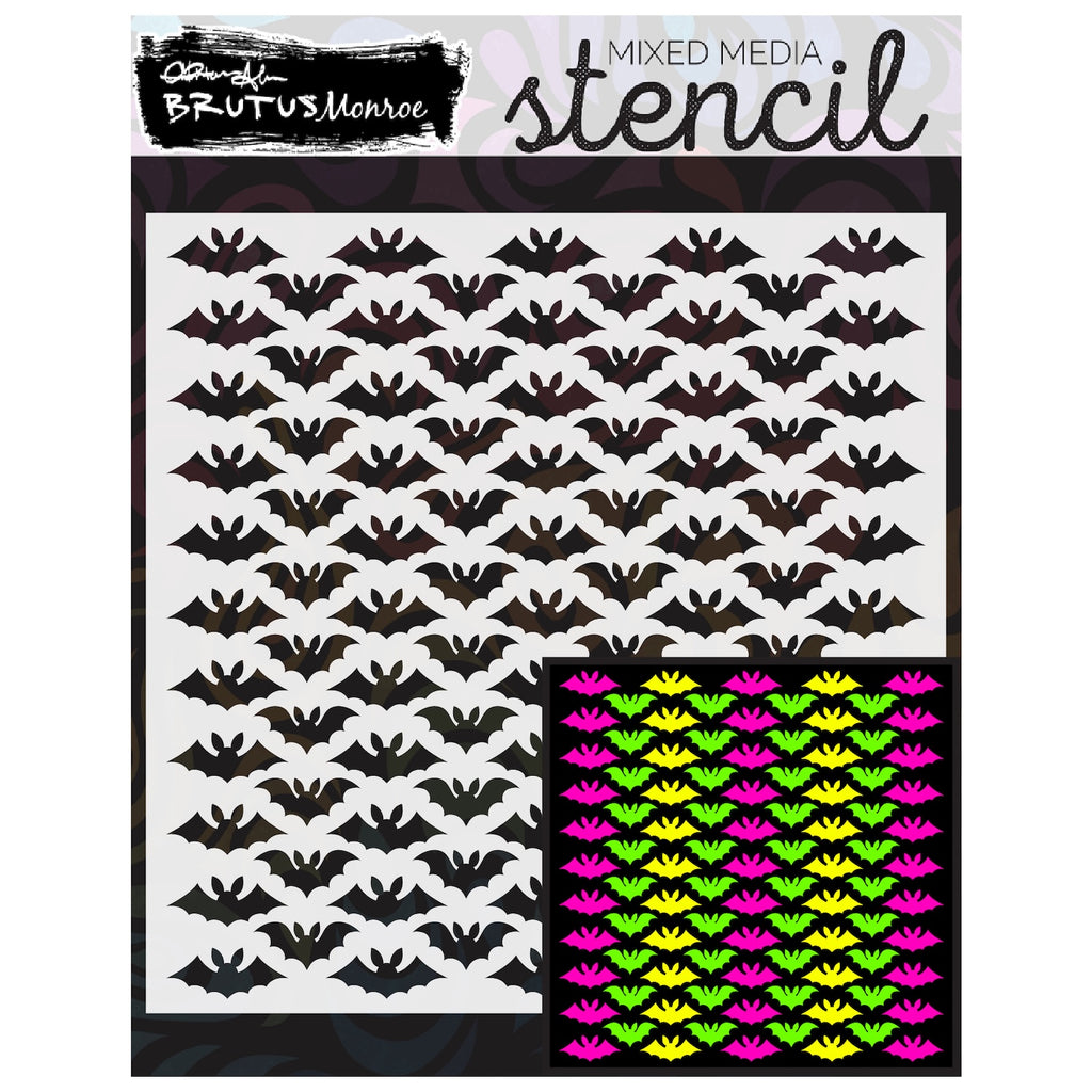 Brutus Monroe Nocturnal Glow Mixed Media Stencils bru3537