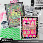 Brutus Monroe Nocturnal Glow Mixed Media Stencils bru3537 halloween