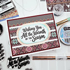 Brutus Monroe Opalescent Fuseable Fibers bru8177 sweater patterns white trim border jewels card
