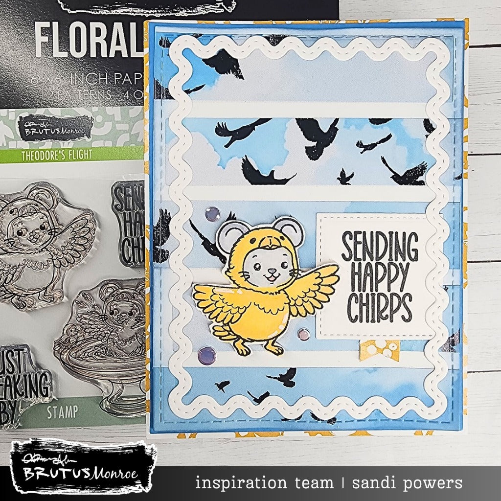 Brutus Monroe Open Skies DuoFoil Washi Sheets bru3991 blue