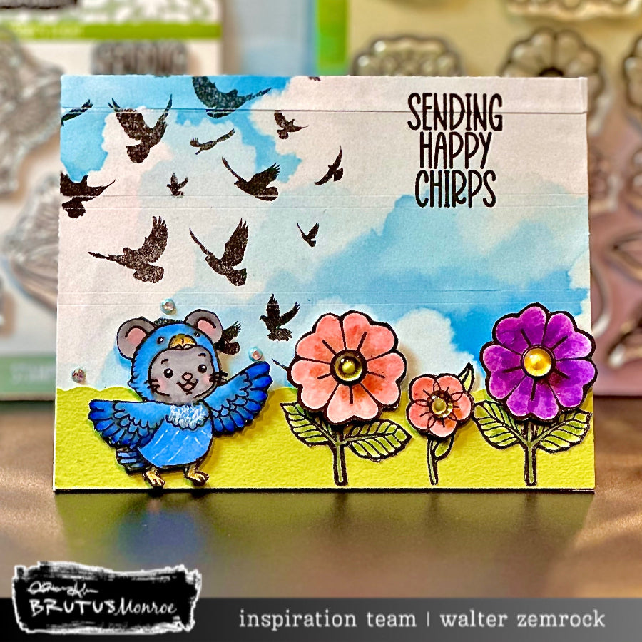 Brutus Monroe Open Skies DuoFoil Washi Sheets bru3991 flowers