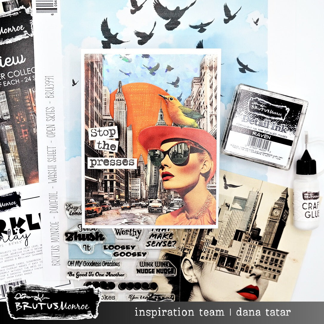 Brutus Monroe Open Skies DuoFoil Washi Sheets bru3991 stop the presses