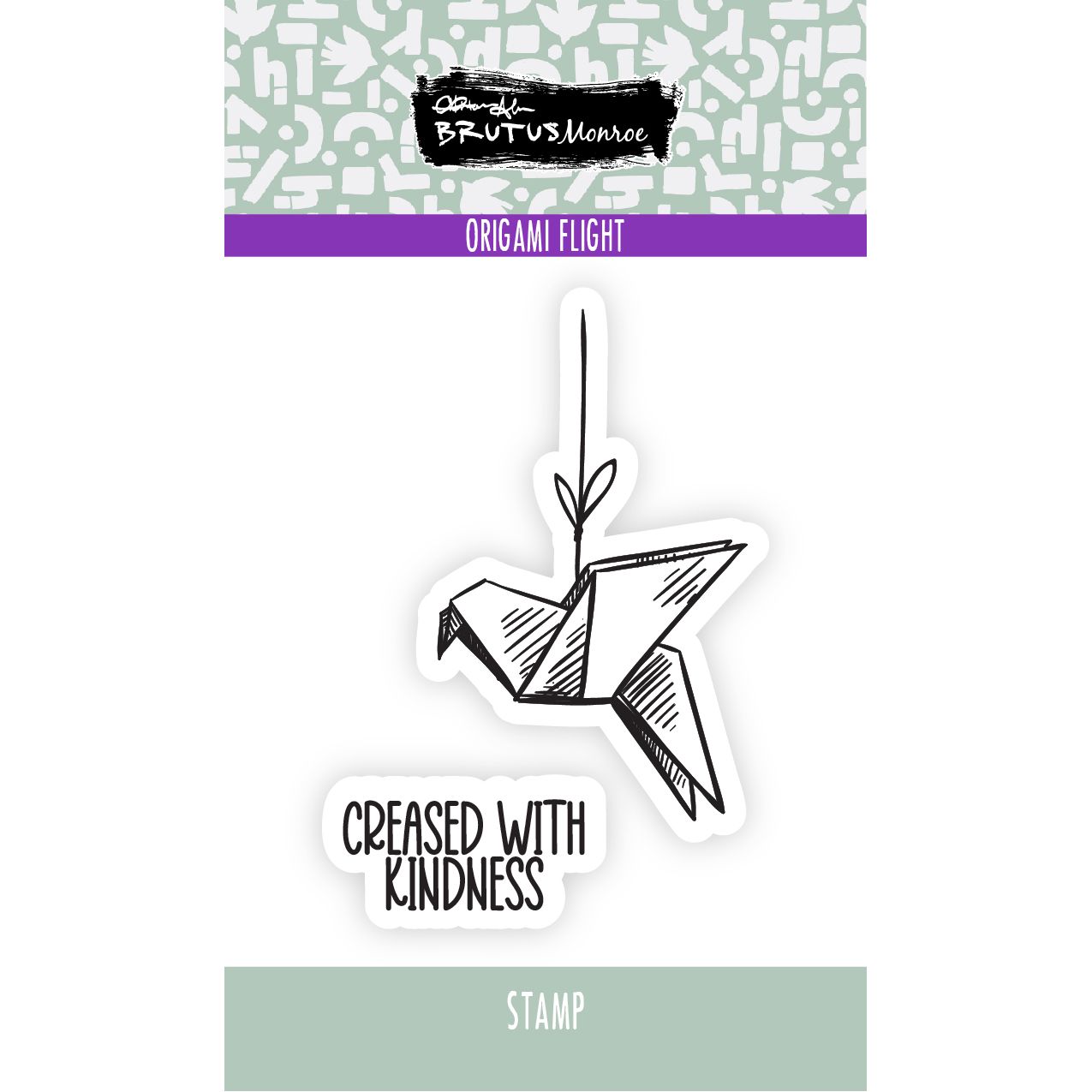 Brutus Monroe Origami Flight Clear Stamps bru3973 creased
