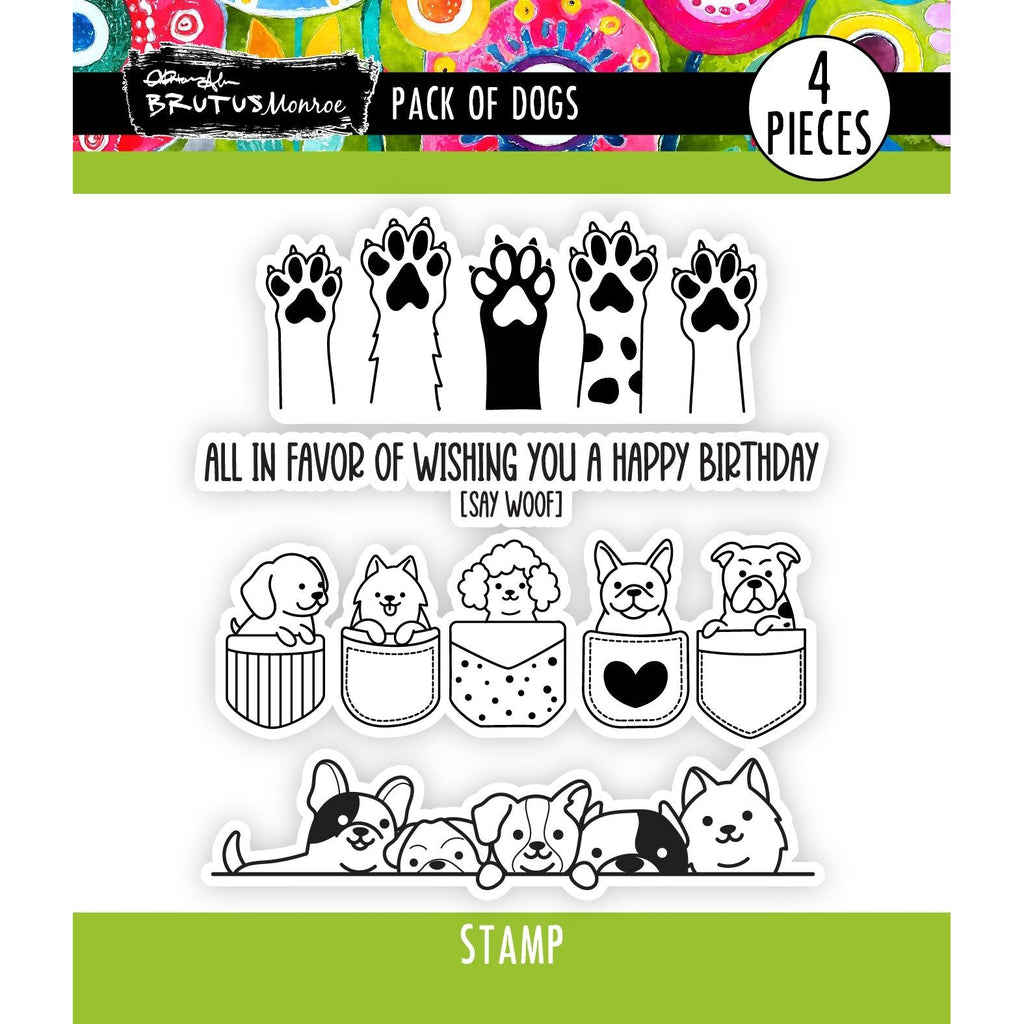 Brutus Monroe Pack of Dogs Clear Stamps bru1659