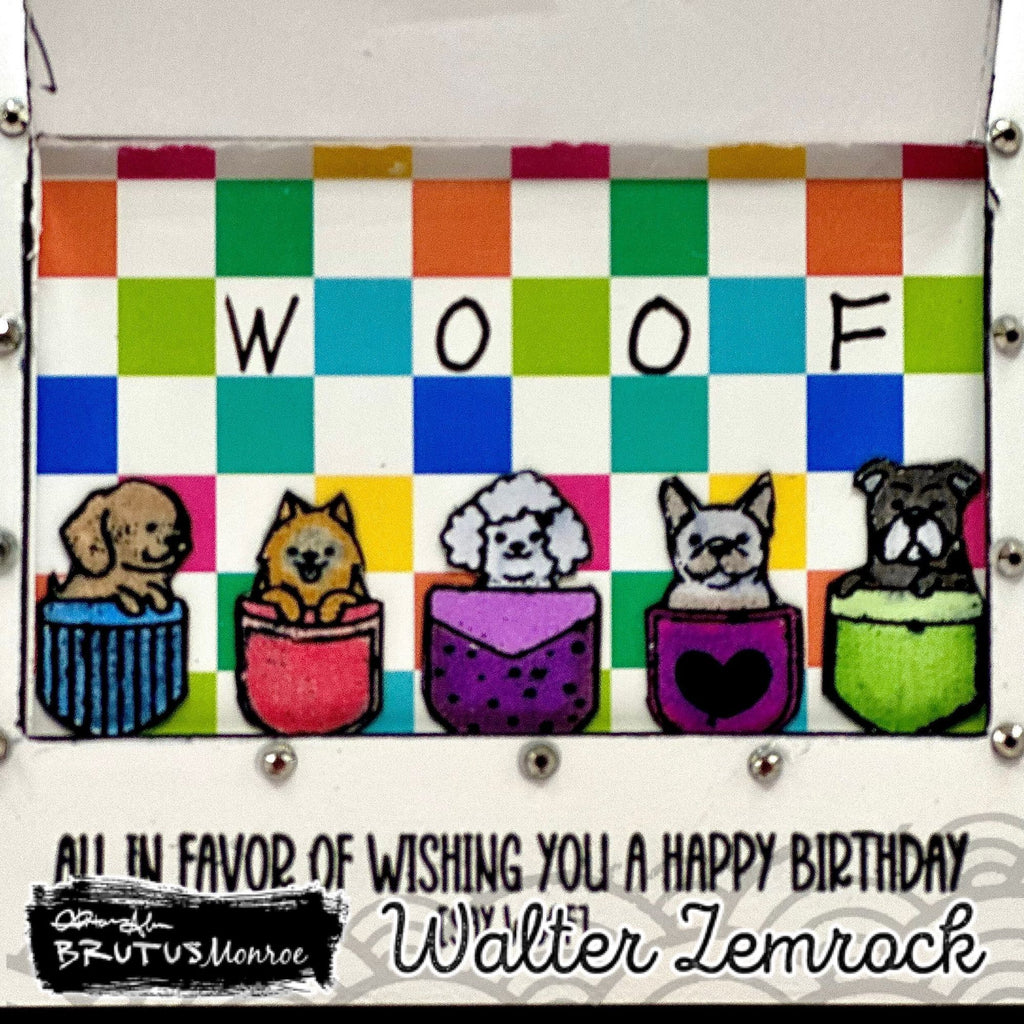 Brutus Monroe Pack of Dogs Clear Stamps bru3506 woof