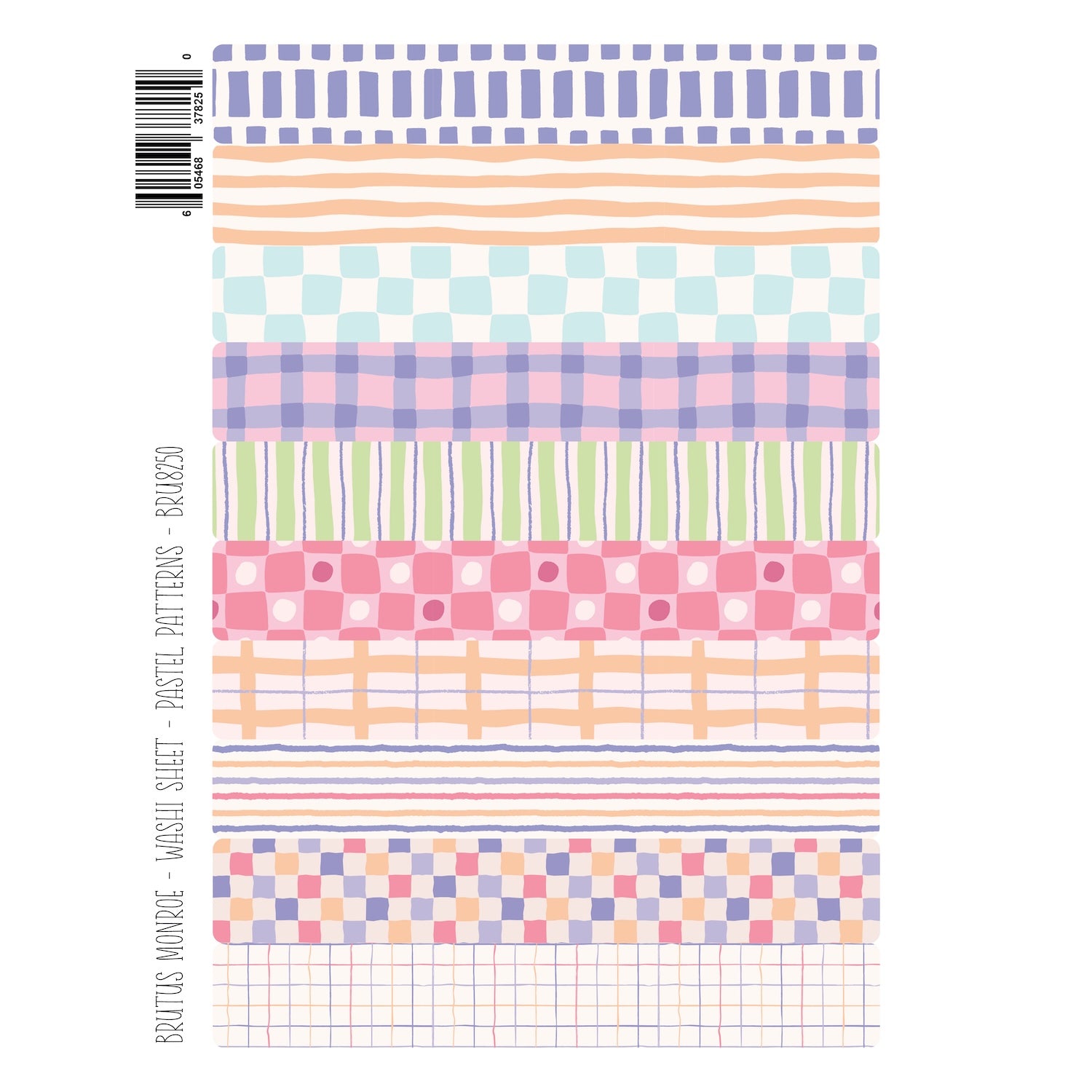 Brutus Monroe Pastel Patterns Washi Sheets bru8250