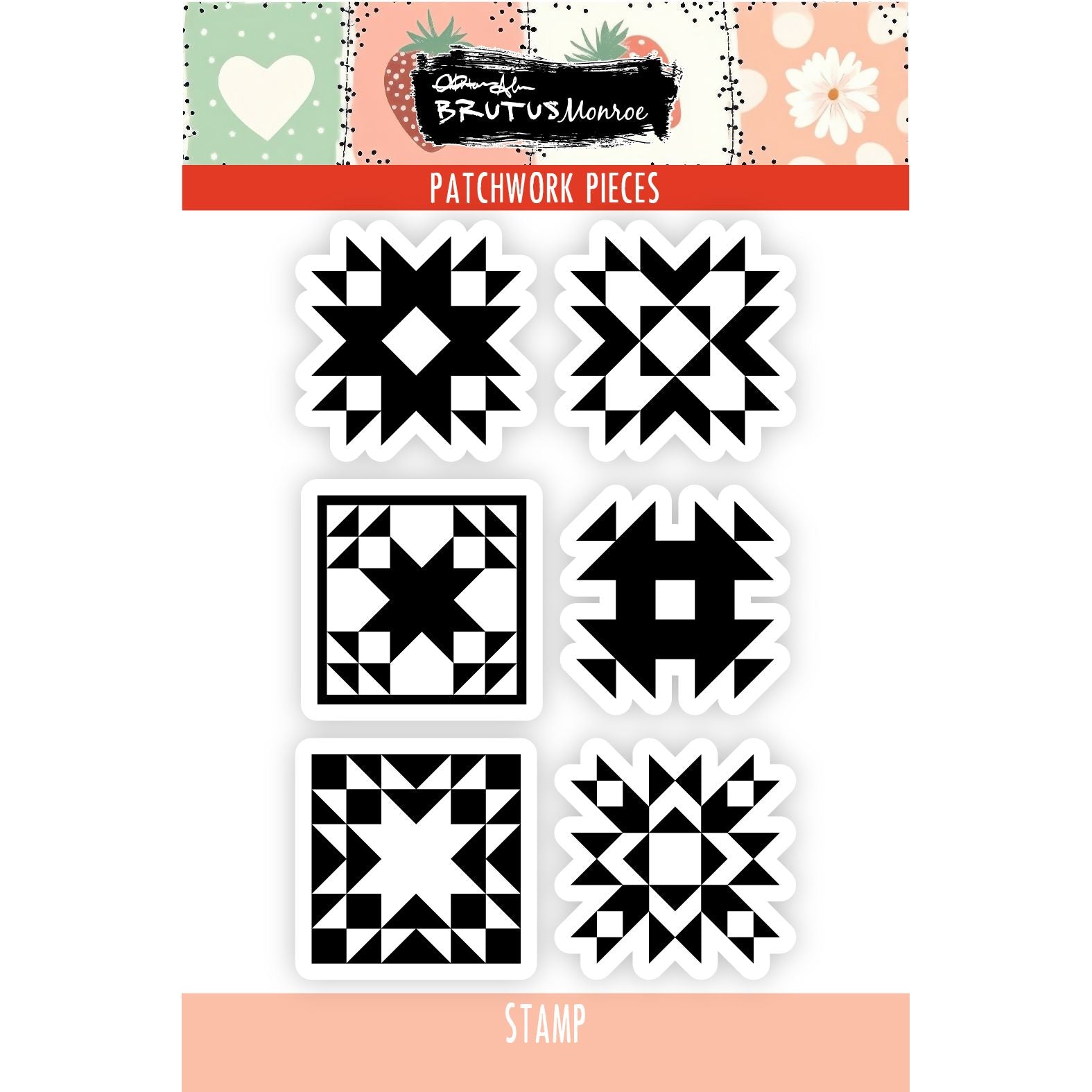 Brutus Monroe Patchwork Pieces Clear Stamps bru8379
