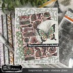 Brutus Monroe Peacock Dance Clear Stamps bru6445 butterfly