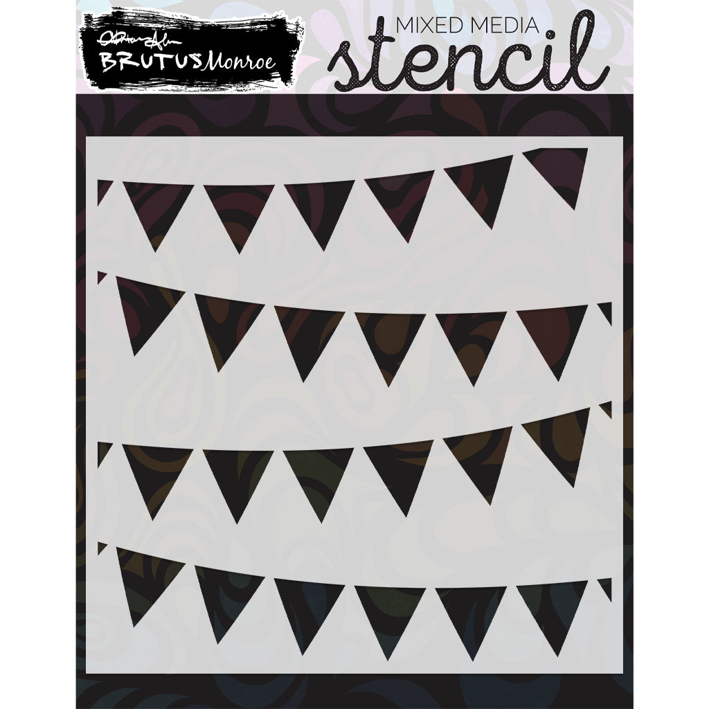 Brutus Monroe Pennant Banners Mixed Media Stencil bru0790*
