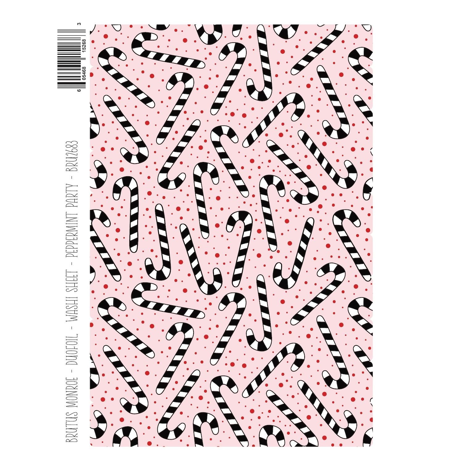 Brutus Monroe Peppermint Party DuoFoil Washi Sheet bru2683