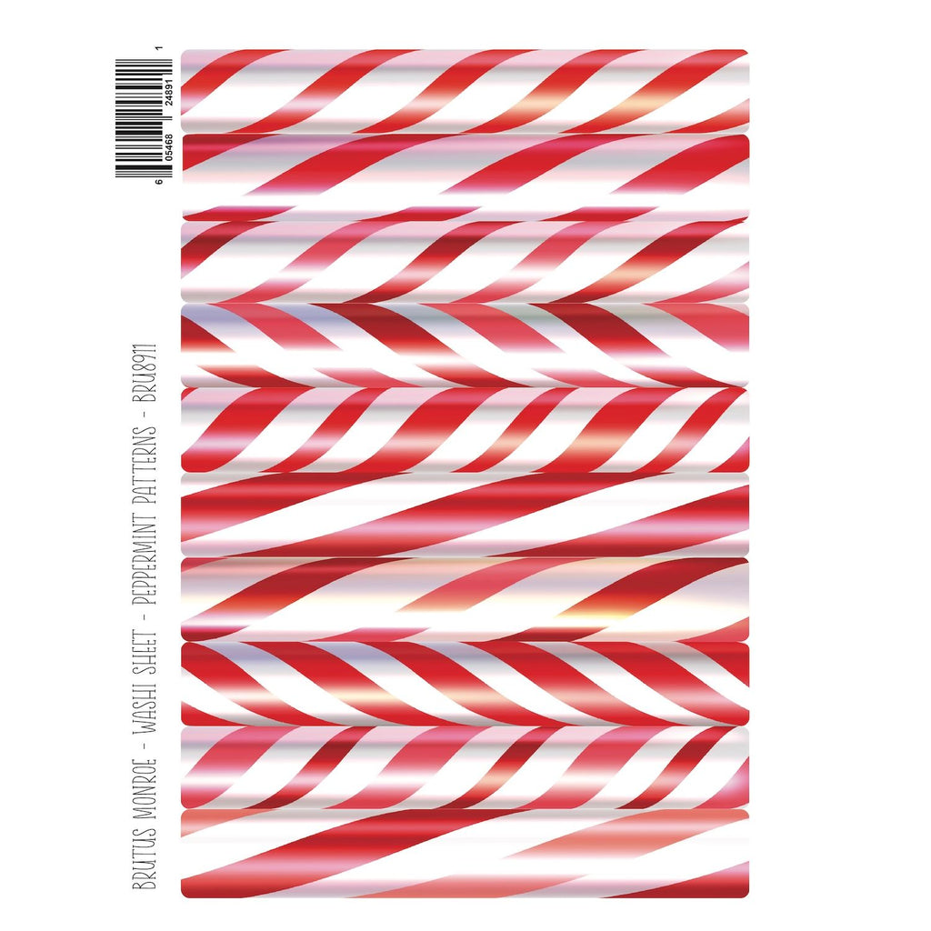 Brutus Monroe Peppermint Patterns Washi Sheets bru8911