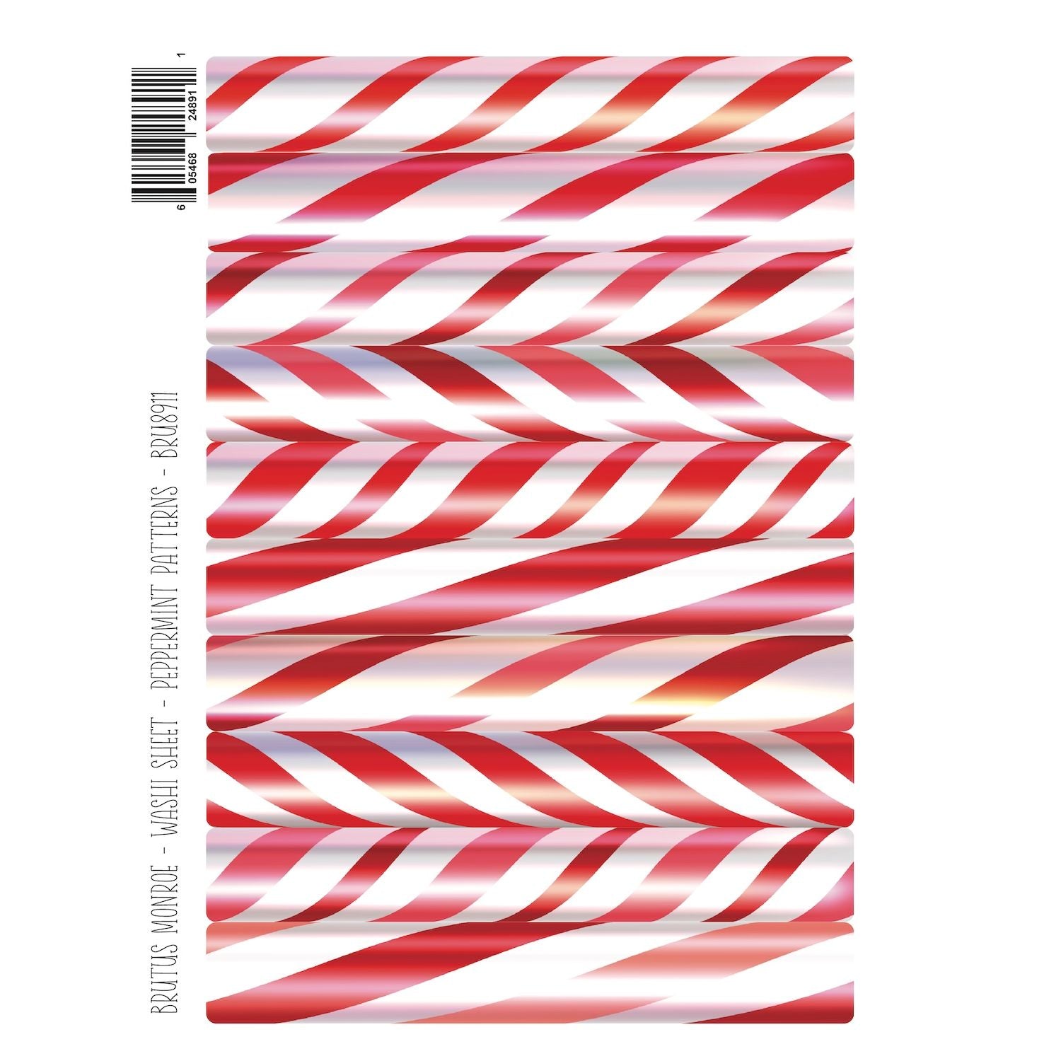 Brutus Monroe Peppermint Patterns Washi Sheets bru8911