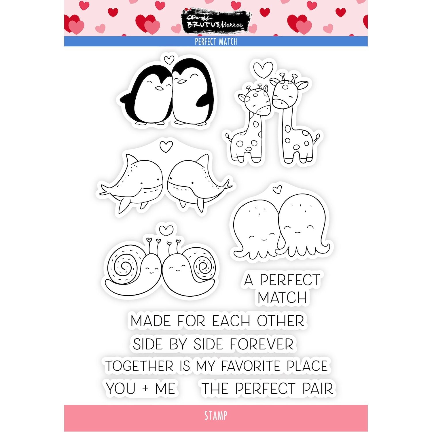 Brutus Monroe Perfect Match Clear Stamp Set bru1189-2