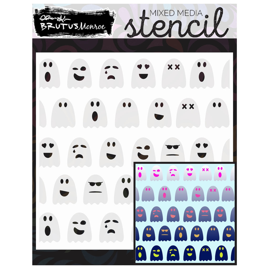Brutus Monroe Phantom Glow Mixed Media Stencils bru4407-2