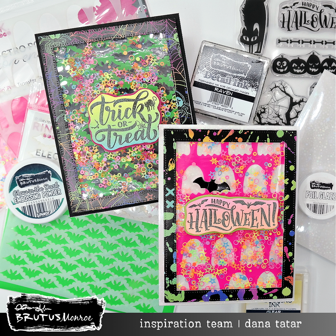Brutus Monroe Phantom Glow Mixed Media Stencils bru4407-2 shaker
