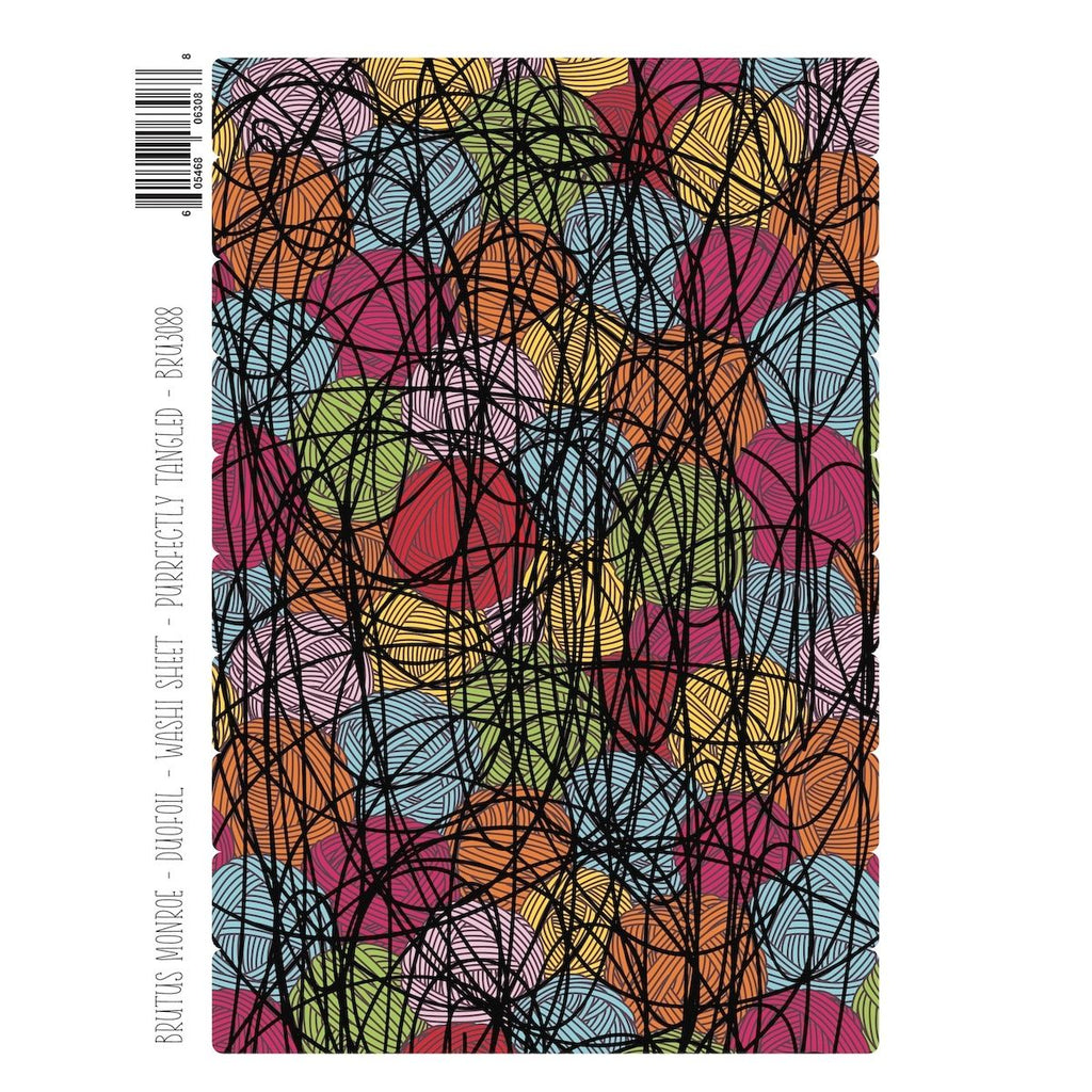 Brutus Monroe Purrfectly Tangled DuoFoil Washi Sheets bru3088
