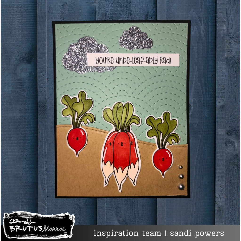 Brutus Monroe Radishing Clear Stamp Set bru8686 radish