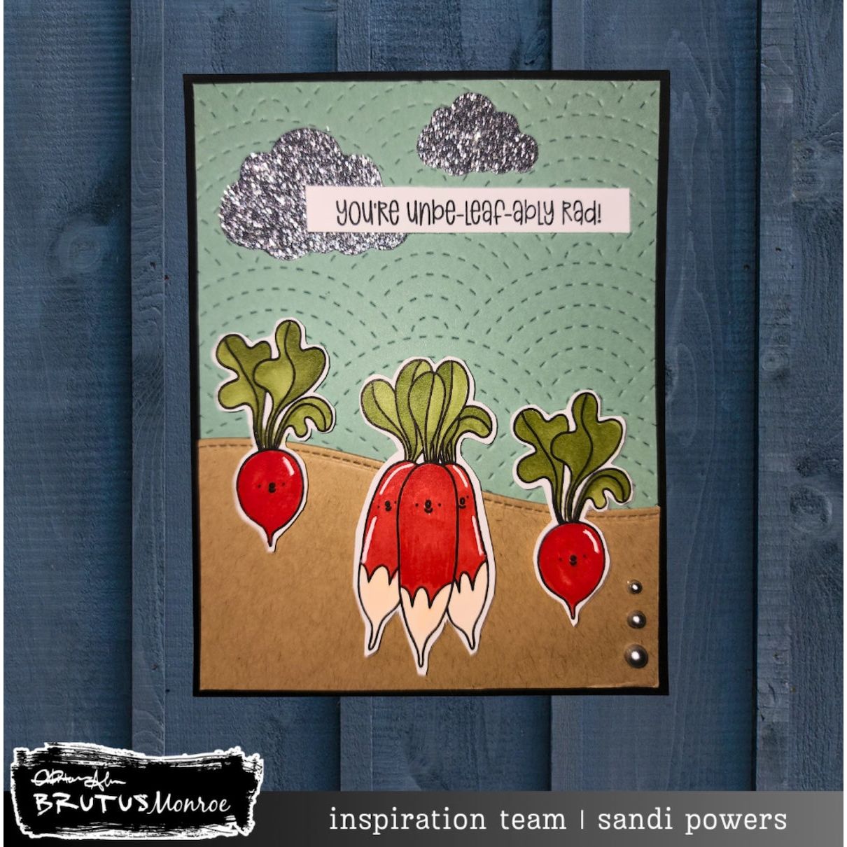 Brutus Monroe Radishing Clear Stamp Set bru8686 radish
