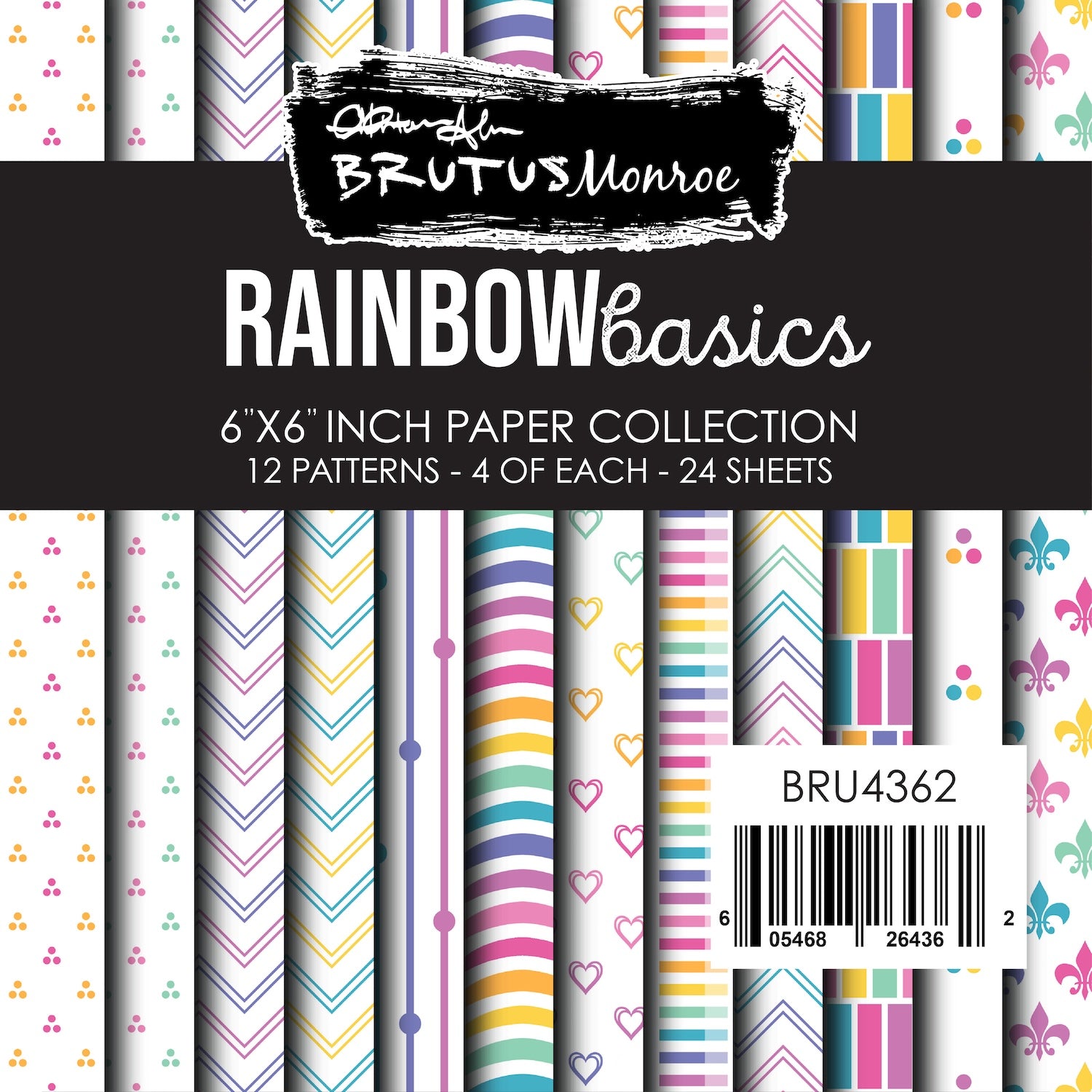 Brutus Monroe Rainbow Basics 6x6 Paper Pad bru4362