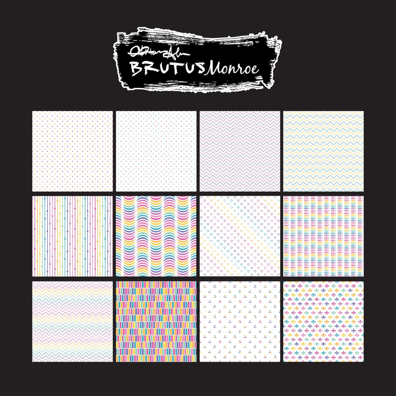Brutus Monroe Rainbow Basics 6x6 Paper Pad bru4362 rainbow
