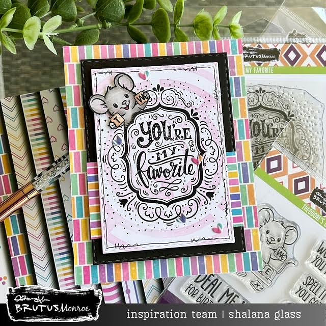Brutus Monroe Rainbow Basics 6x6 Paper Pad bru4362 you're my favorite