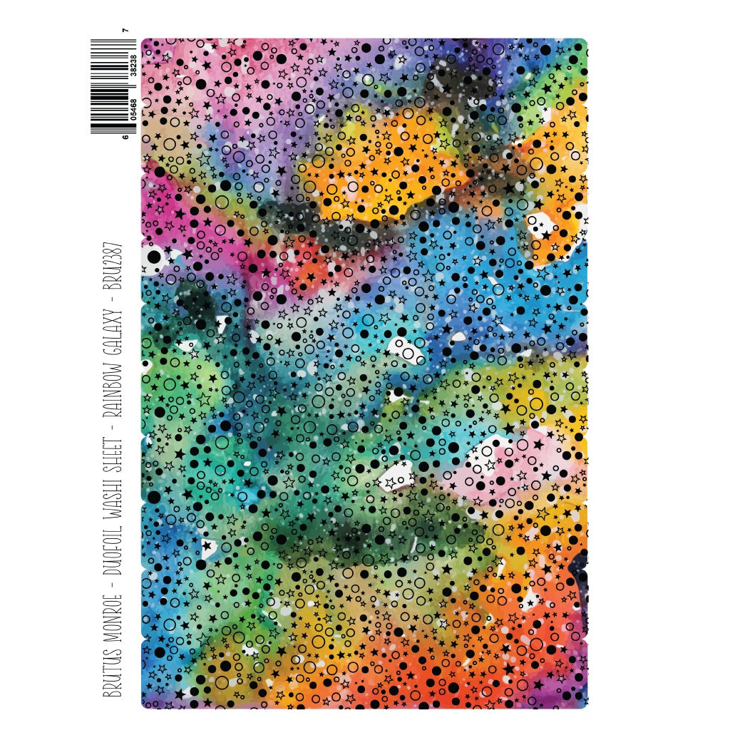 Brutus Monroe Rainbow Galaxy DuoFoil Washi Sheets bru2387