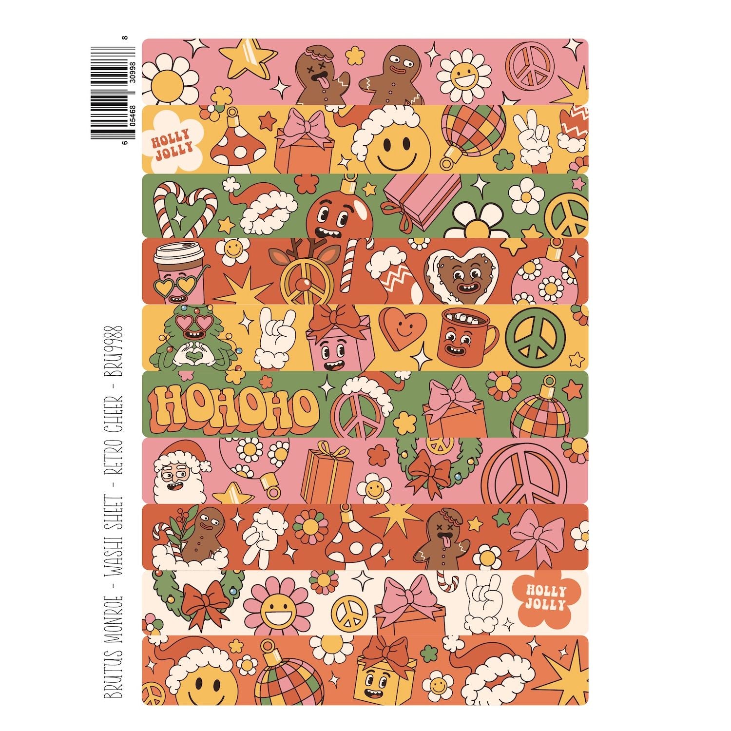 Brutus Monroe Retro Cheer Washi Sheets bru9988
