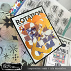 Brutus Monroe Retro Futurism Acetate Sheets bru6839 rotation thinking of you card