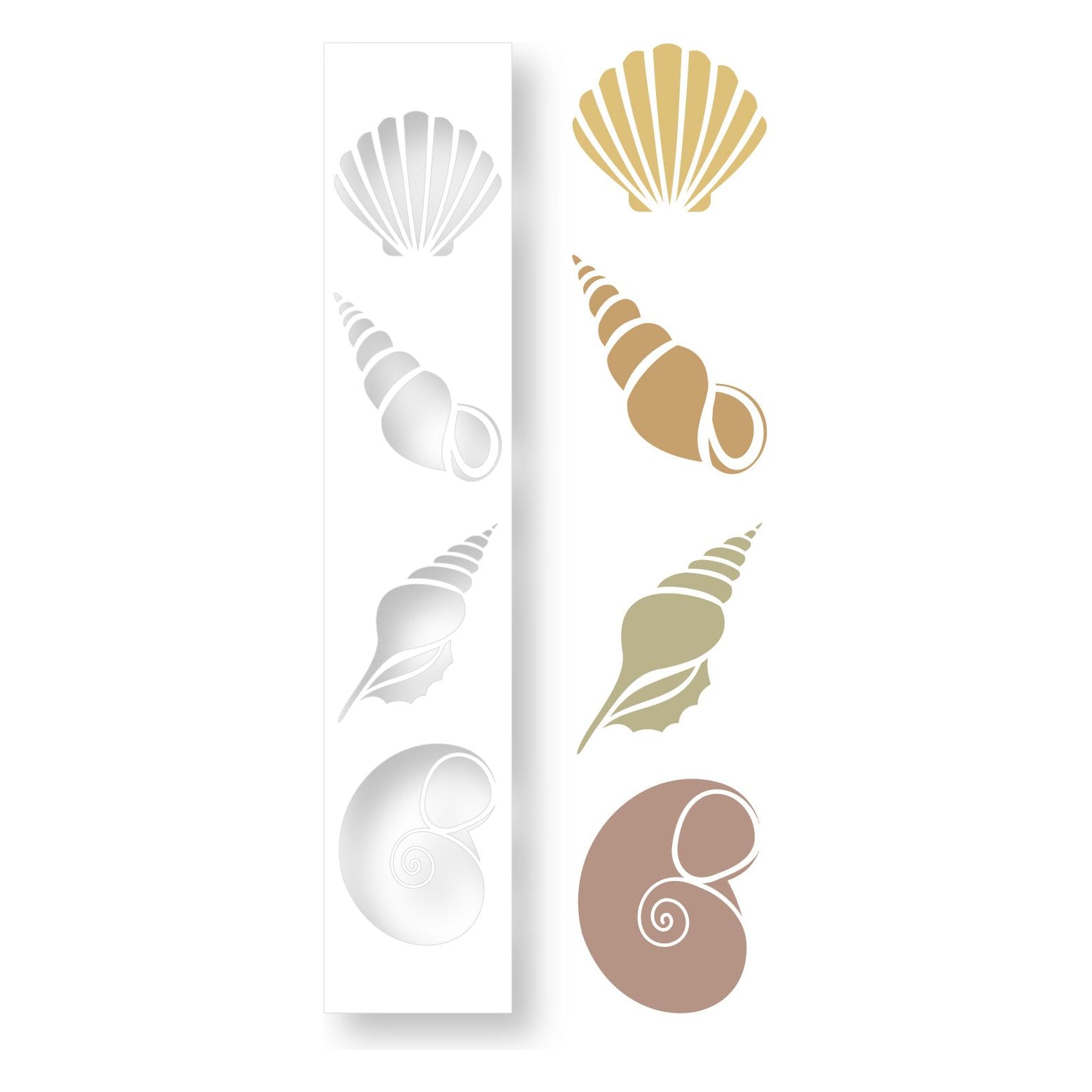 Brutus Monroe Sea Shells Slide Stencil bru6978-2
