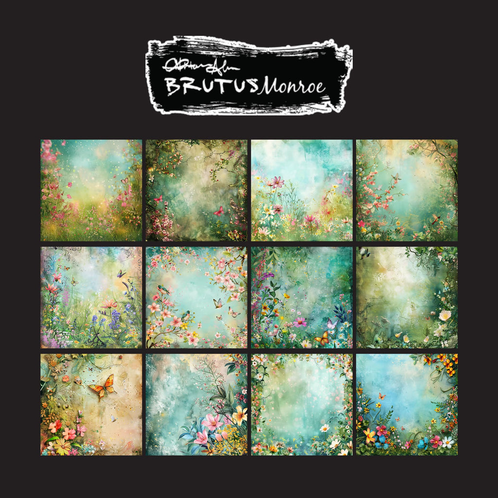 Brutus Monroe Secret Garden 6x6 Paper Pad bru6586 package back