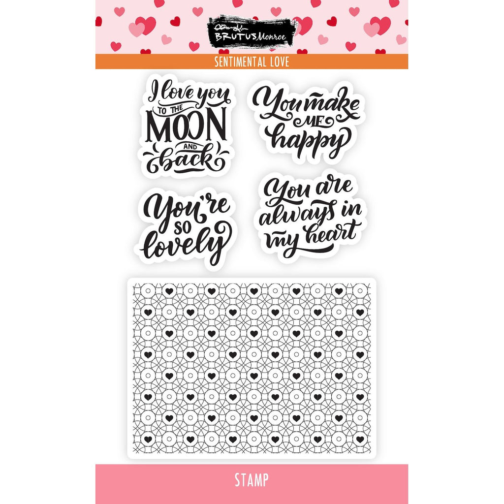 Brutus Monroe Sentimental Love Clear Stamp Set bru2180